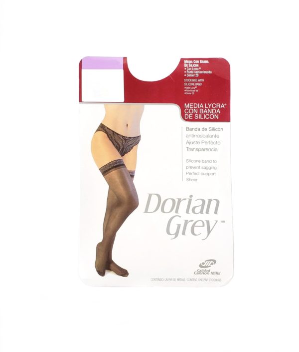 MEDIA DORIAN GREY CON BANDA DE SILICÓN  DE LYCRA