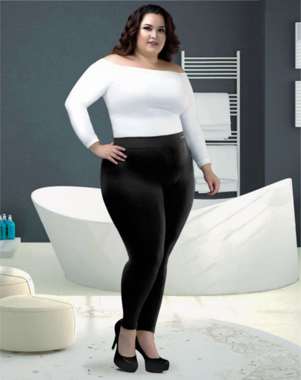 LEGGINGS LISO SEAMLESS DE DAMA CURVY MODELO MN136